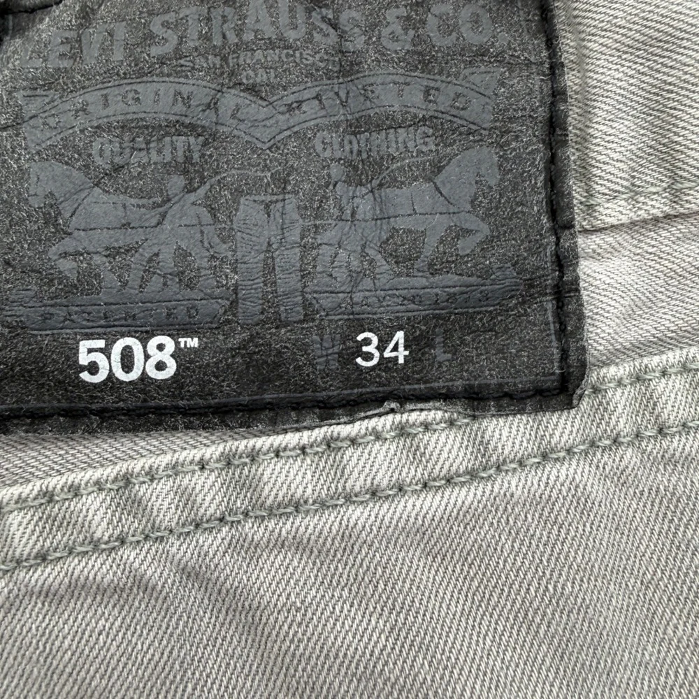 Levi 508 Denim Shorts Mens 34 Gray Regular Fit Five Pocket Cotton Casual